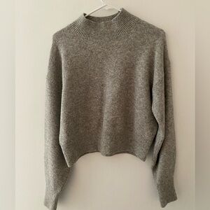 And other stories grey mock neck sweater, size XS (& other stories)